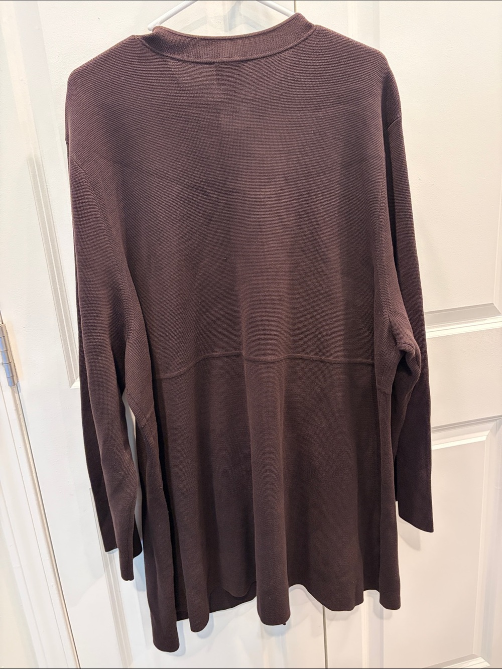 Eileen Fisher Silk Cotton Mandarin Collar Cardigan - Picture 6 of 6